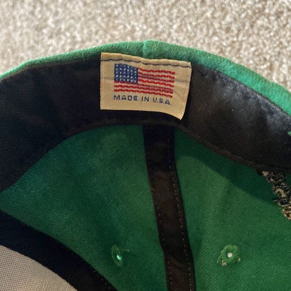 RED PIONEER HAT GREEN VINTAGE SNAPBACK HAT MADE IN USA - Picture 5 of 5